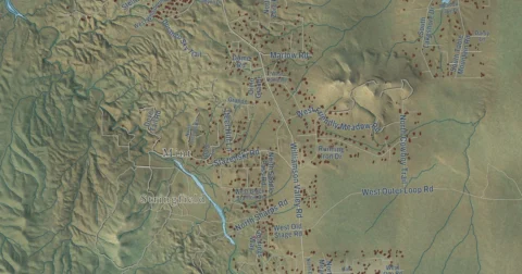 Detail of the map of Williamson, Arizona