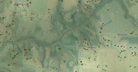 Detail of the map of New York, Florida