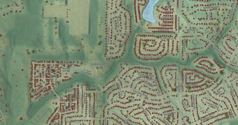 Detail of the map of Irondale, Georgia