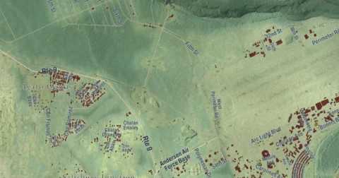 Detail of the map of Yigo, Guam