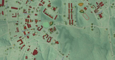 Detail of the map of Fort Riley, Kansas