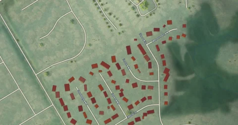 Detail of the map of Manor Creek, Kentucky