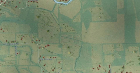 Detail of the map of Fifth Ward, Louisiana