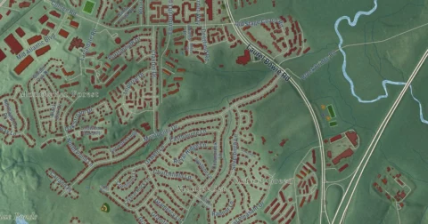 Detail of the map of South Laurel, Maryland