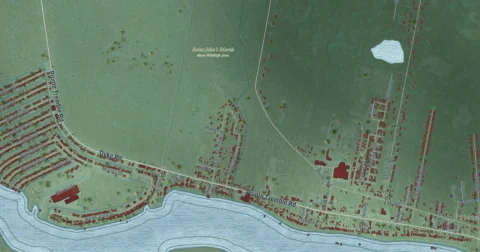 Detail of the map of Pearl Beach, Michigan