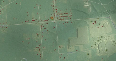 Detail of the map of Ruby, Michigan