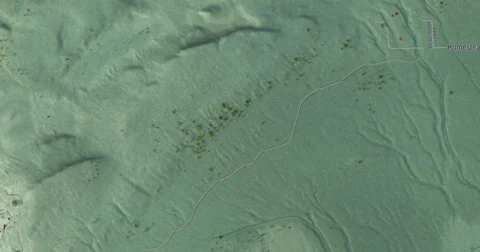 Detail of the map of Lutsen, Minnesota