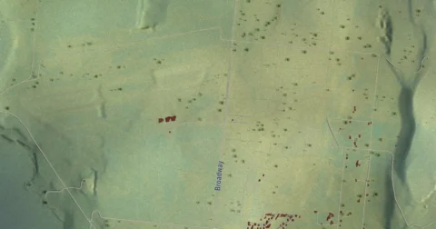 Detail of the map of Tinian, Northern Mariana Islands