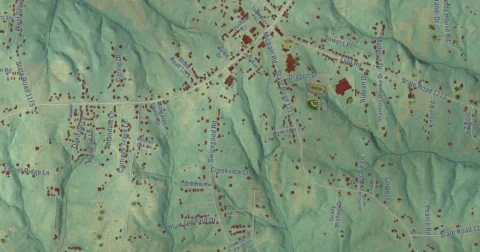 Detail of the map of Tyro, North Carolina