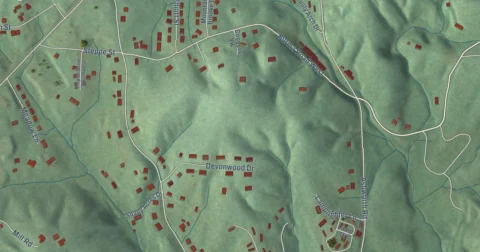 Detail of the map of West Marion, North Carolina