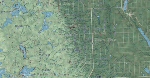 Detail of the map of Lake Traverse Reservation, North Dakota