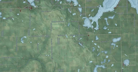 Detail of the map of Spirit Lake Reservation, North Dakota