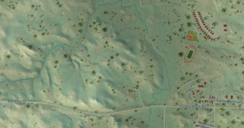 Detail of the map of Mandaree, North Dakota