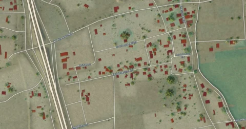 Detail of the map of Lemitar, New Mexico