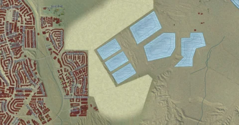 Detail of the map of Laughlin, Nevada