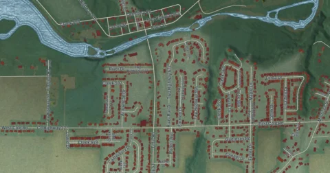 Detail of the map of Ballville, Ohio