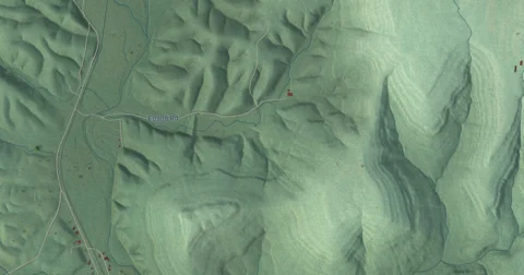 Detail of the map of Bunch, Oklahoma