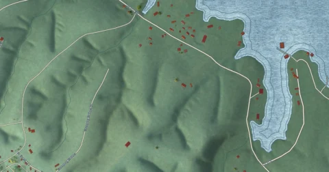Detail of the map of Drowning Creek, Oklahoma