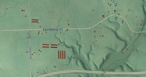 Detail of the map of Little Rock, Oklahoma