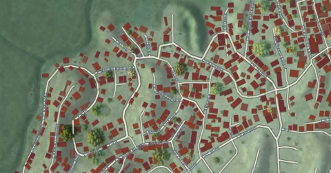 Detail of the map of Villa Hugo II, Puerto Rico