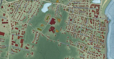 Detail of the map of Narragansett Pier, Rhode Island