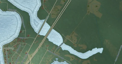Detail of the map of North Santee, South Carolina