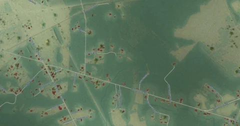 Detail of the map of Russellville, South Carolina