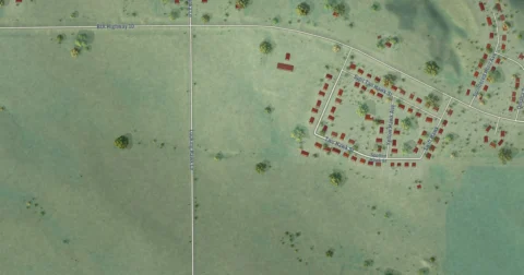 Detail of the map of West Brule, South Dakota