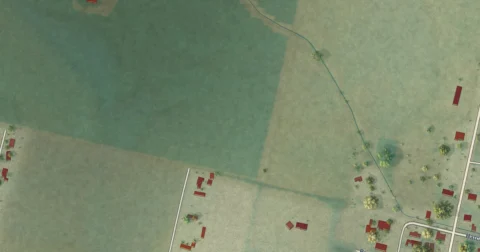 Detail of the map of Tivoli, Texas