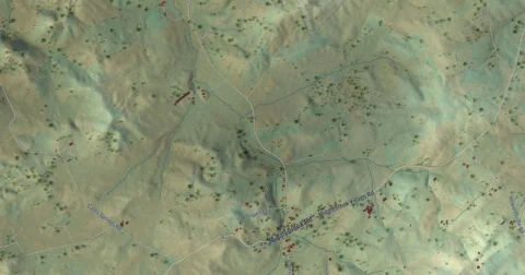 Detail of the map of Middlebrook, Virginia