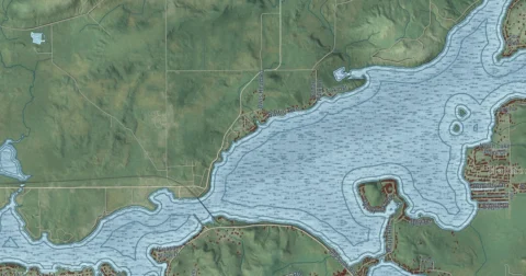 Detail of the map of Lake Wisconsin, Wisconsin