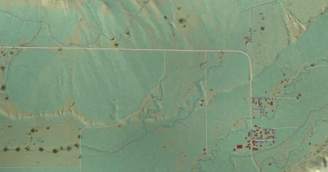 Detail of the map of Hyattville, Wyoming