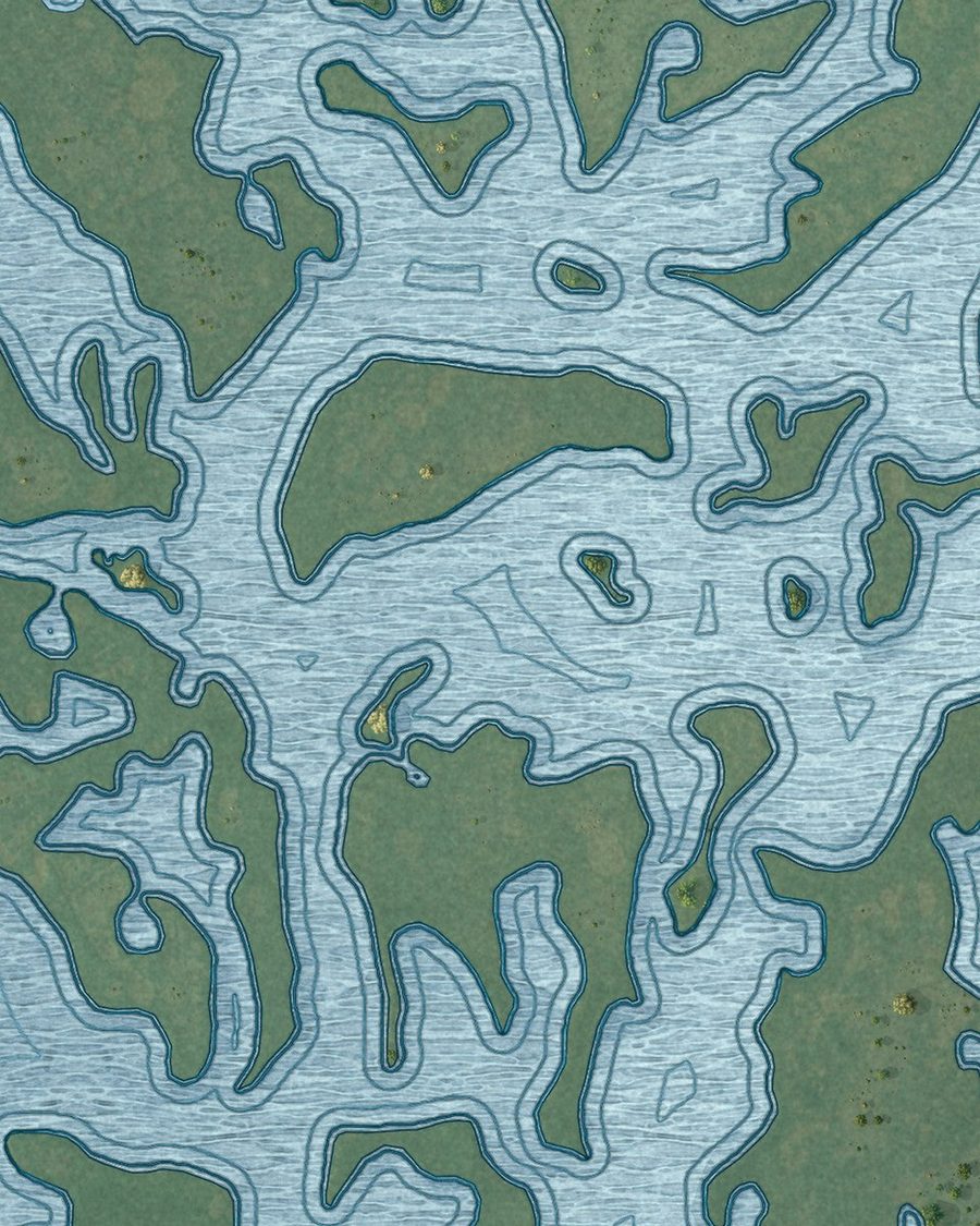Close-up of Oak Hill streets on the map