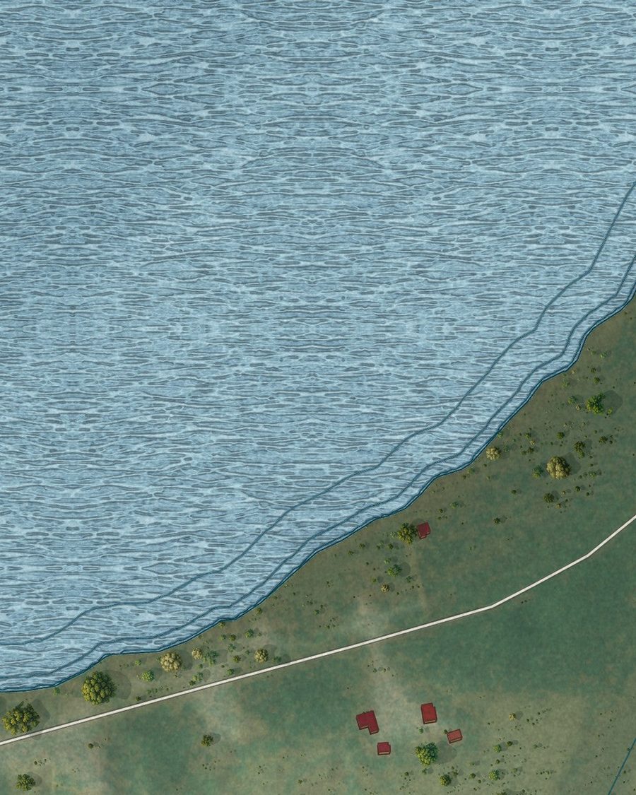 Close-up of Paxton streets on the map