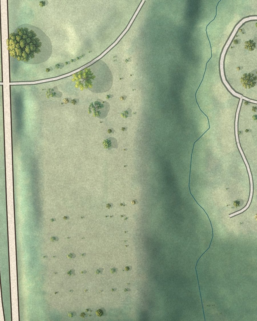 Close-up of Ben Hill Forest streets on the map
