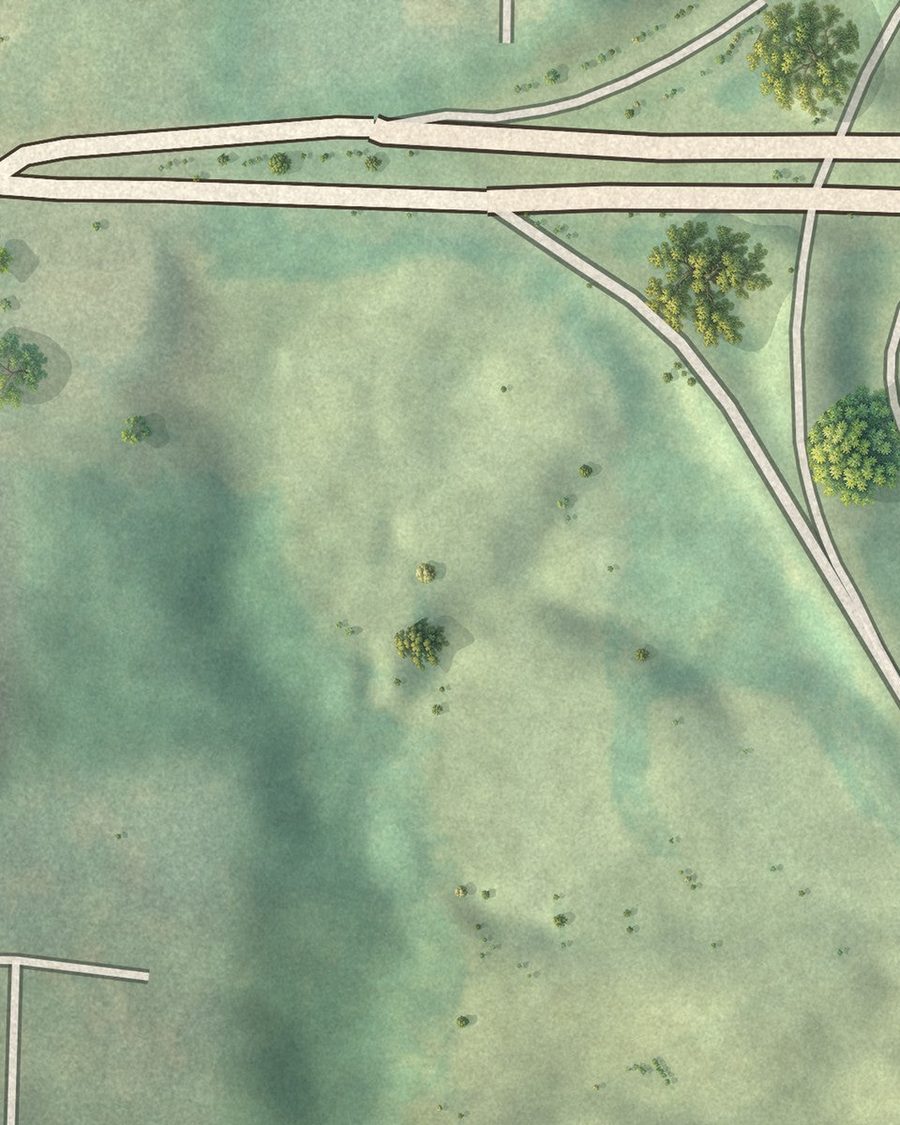 Close-up of Ben Hill Pines streets on the map