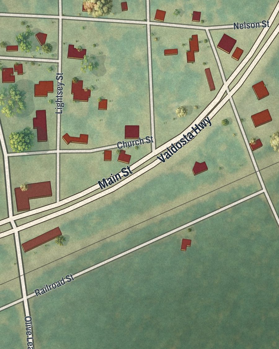 Close-up of Du Pont streets on the map