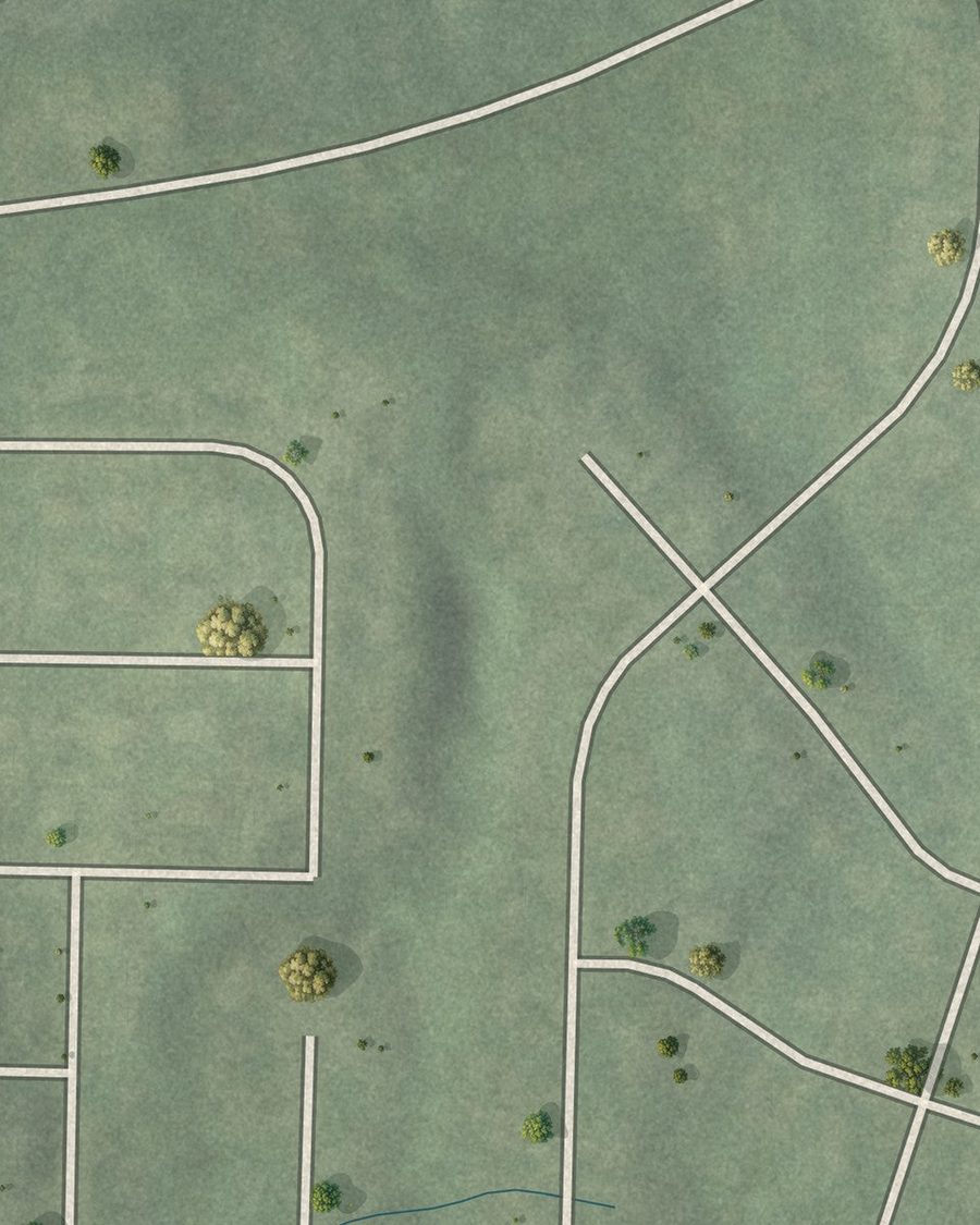 Close-up of Fairburn Road-Wisteria Lane streets on the map