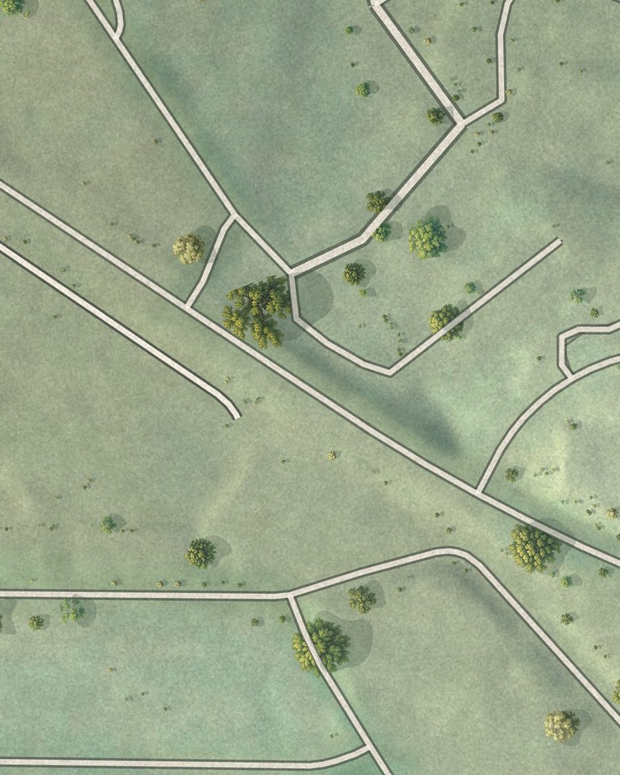 Close-up of Fernleaf streets on the map