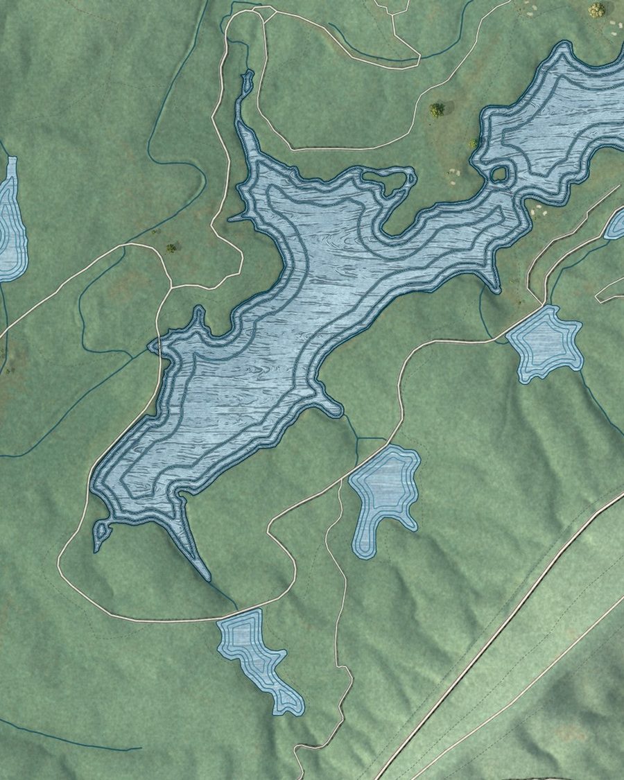 Close-up of Hamilton streets on the map