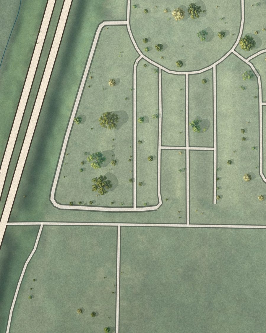 Close-up of Heritage Valley streets on the map