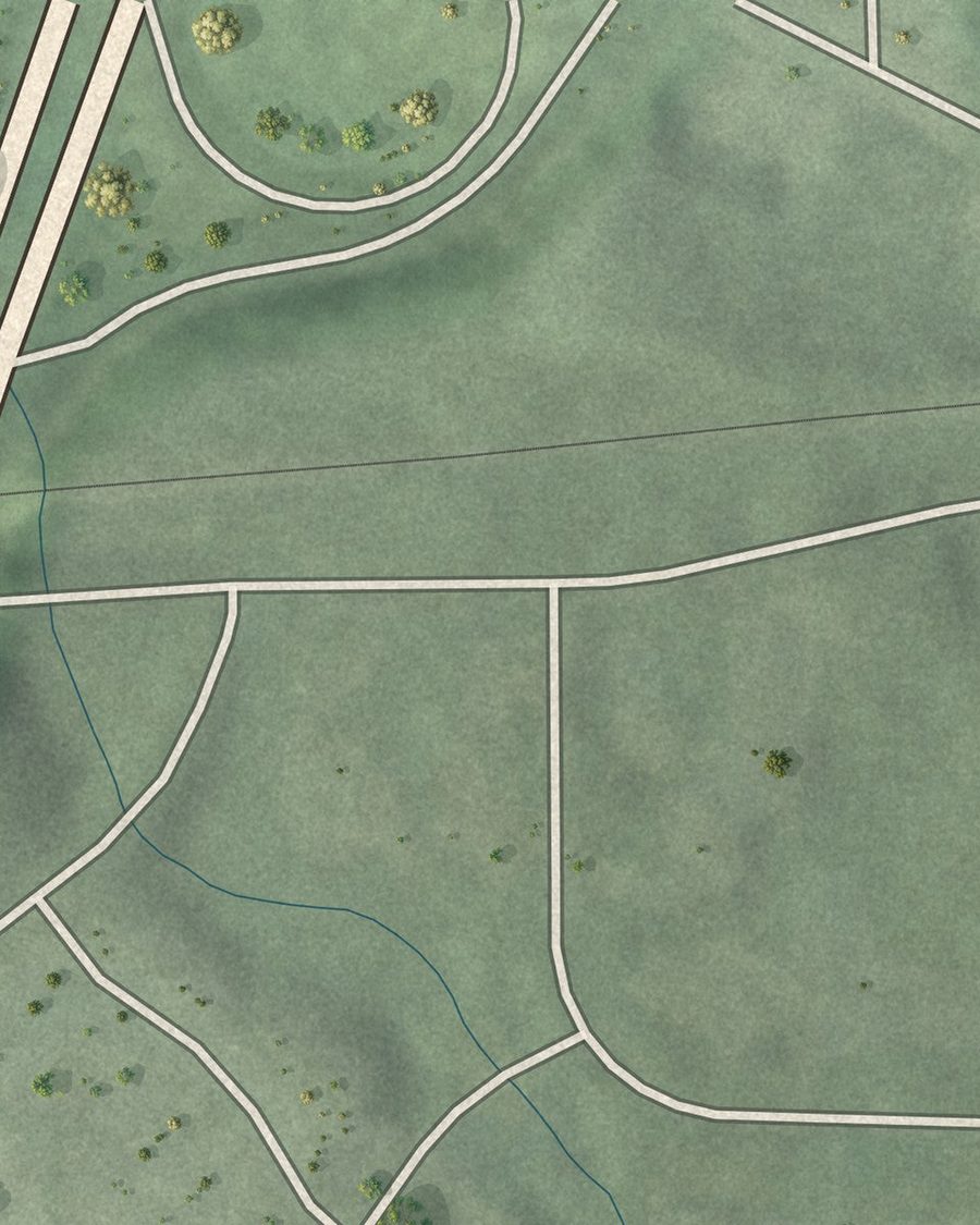 Close-up of Ivan Hill streets on the map