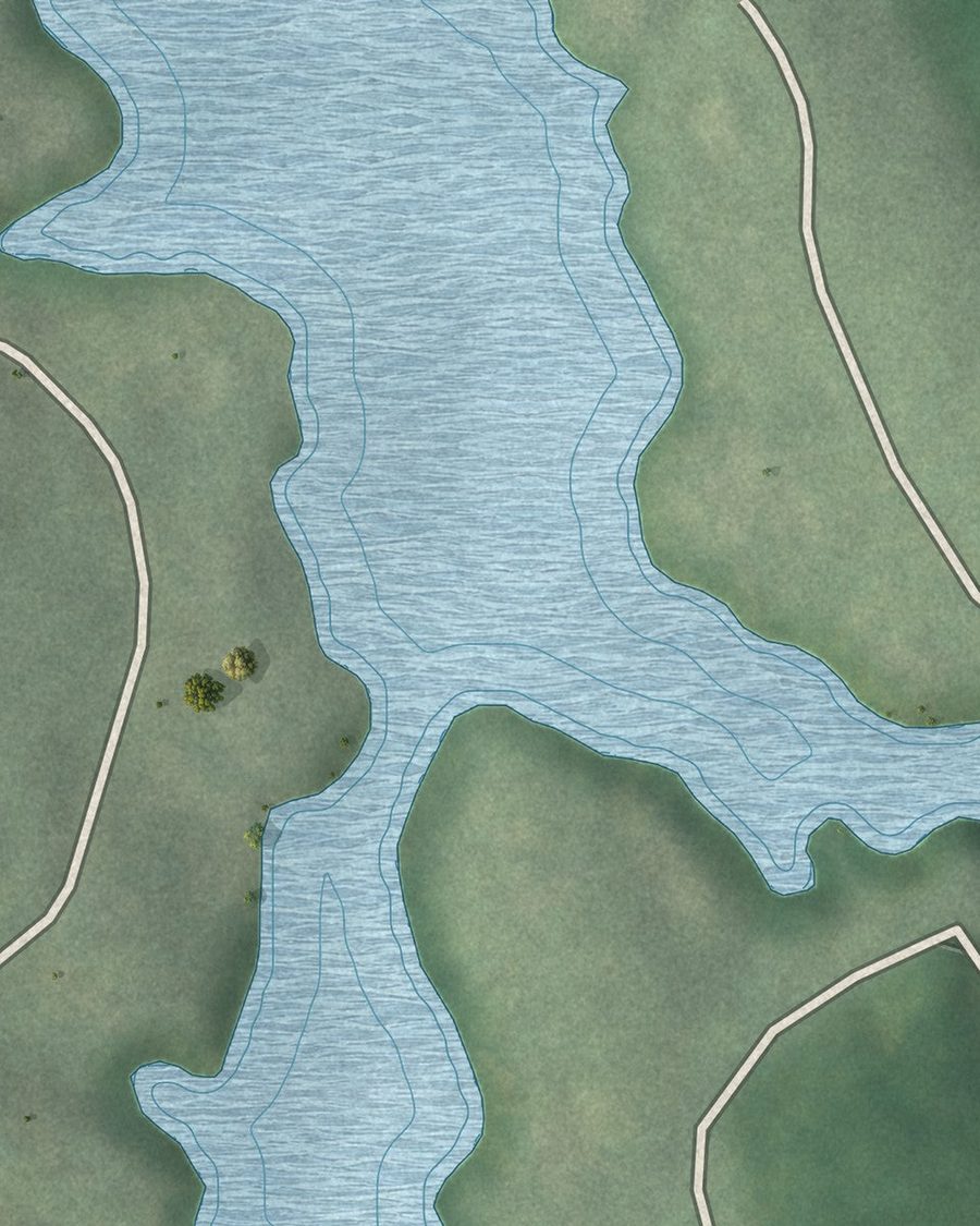 Close-up of Niskey Cove streets on the map
