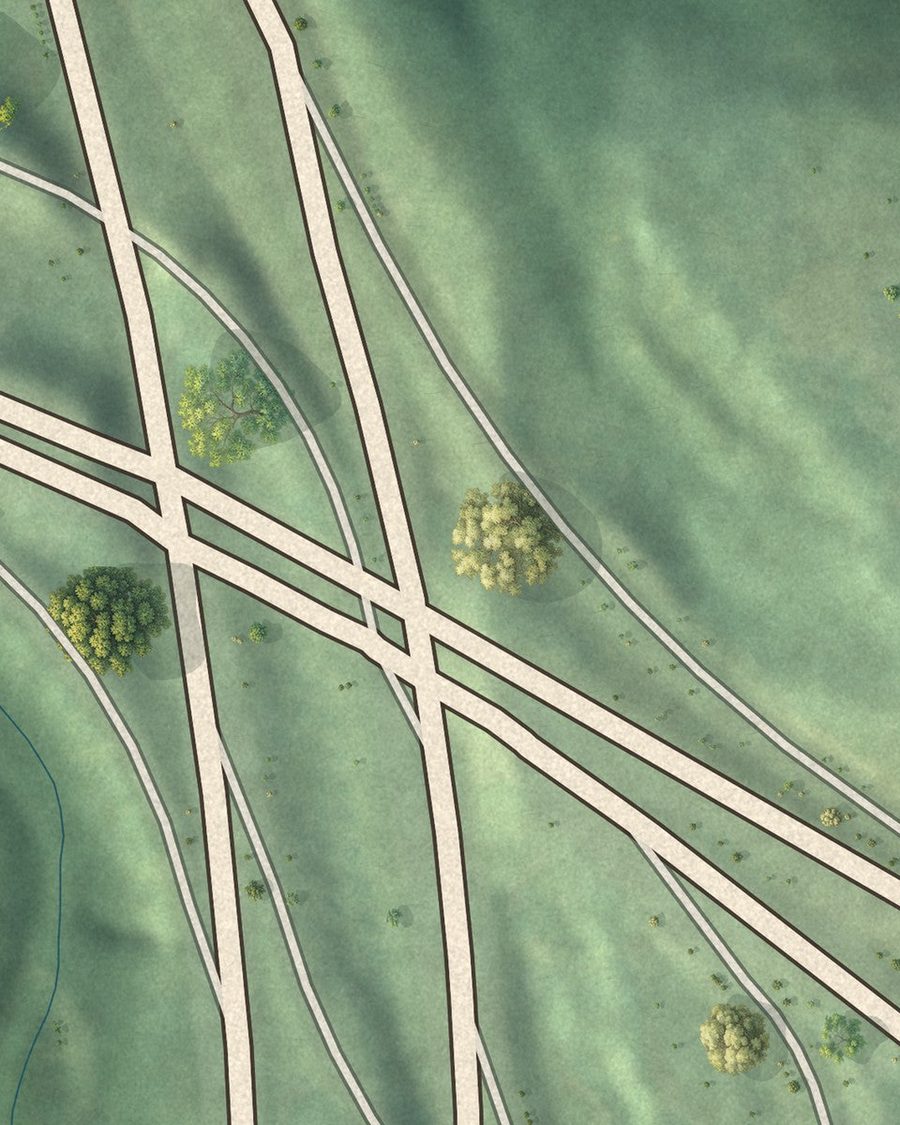 Close-up of Oakcliff streets on the map