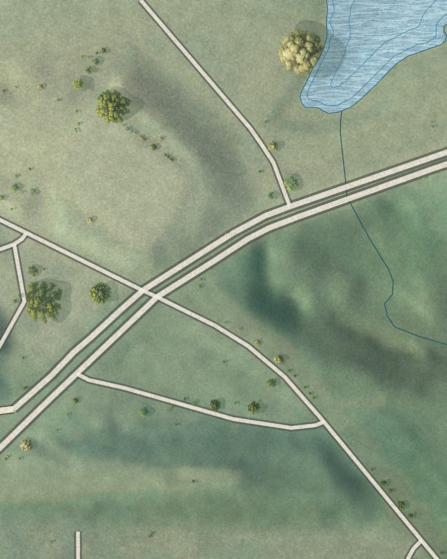 Close-up of Swallow Circle-Baywood streets on the map