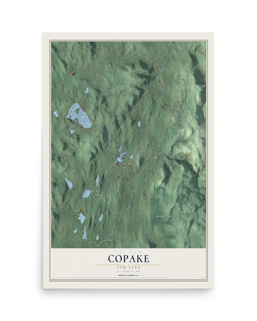 Copake, New York map print, 12 x 18 in, print only