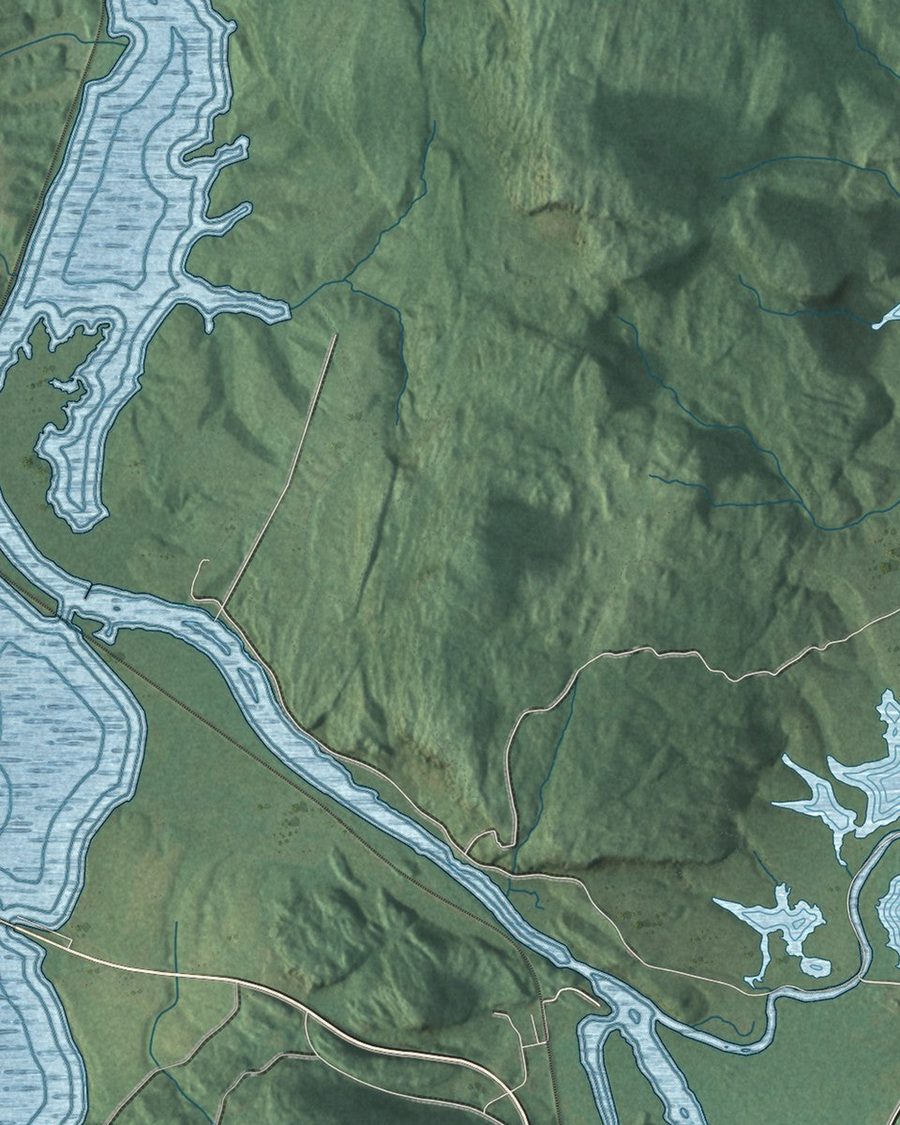 Close-up of Dresden streets on the map