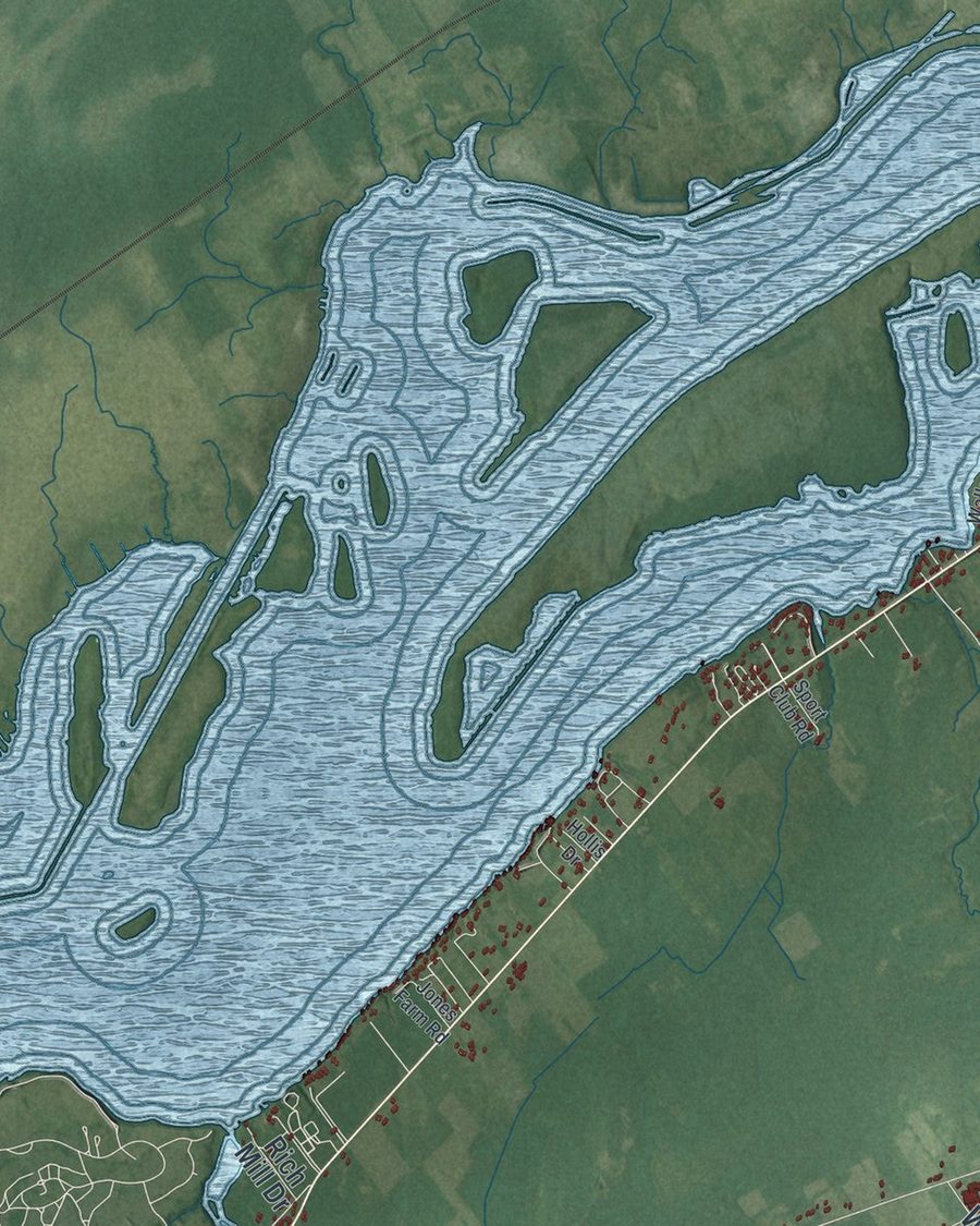 Close-up of Lisbon streets on the map