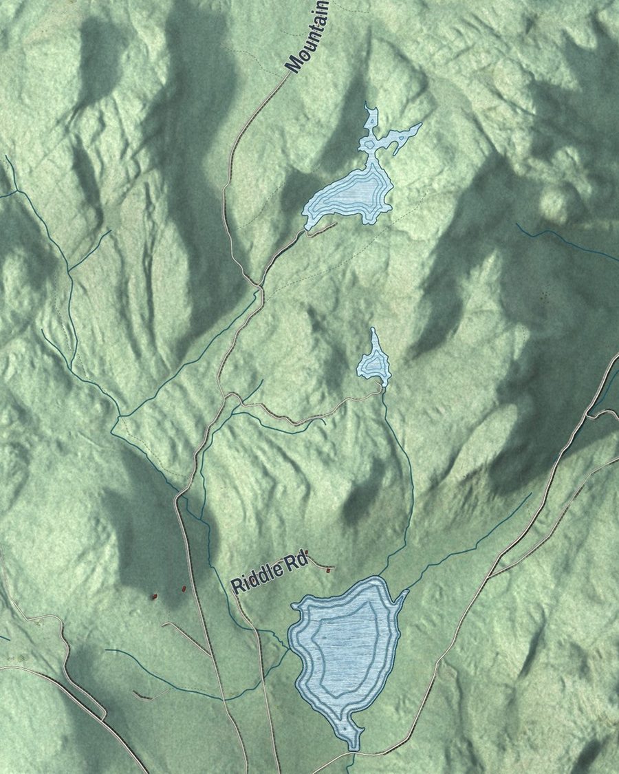 Close-up of Westport streets on the map