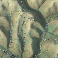 Second close-up of the map of Abbott, Pennsylvania print showing more streets and buildings